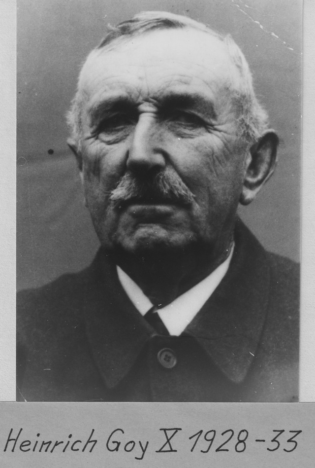 Heinrich Goy X., 1. Vorsitzender von 1928 bis 1933